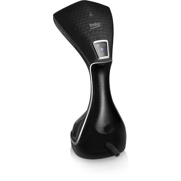 Aparat de calcat vertical BEKO HygieneShield STM4116B, 1600W, 25g/min, 230ml, talpa ceramica, negru