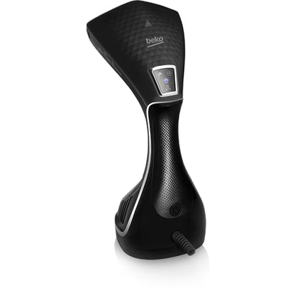 Aparat de calcat vertical BEKO HygieneShield STM4116B, 1600W, 25g/min, 230ml, talpa ceramica, negru