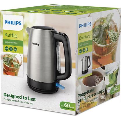 Fierbator apa PHILIPS Daily Collection HD9350/90, 1.7l, 2200W, argintiu-negru