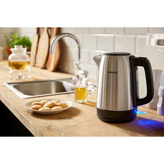 Fierbator apa PHILIPS Daily Collection HD9350/90, 1.7l, 2200W, argintiu-negru
