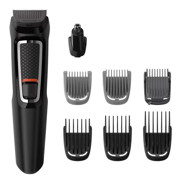 Aparat de tuns multifunctional 8 in 1 PHILIPS Multigroom Series 3000 MG3730/15, acumulator, 60 min autonomie, negru