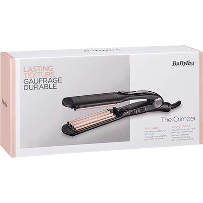 Placa pentru creponat parul BABYLISS 2165CE, 210 grade, invelis ceramic, negru