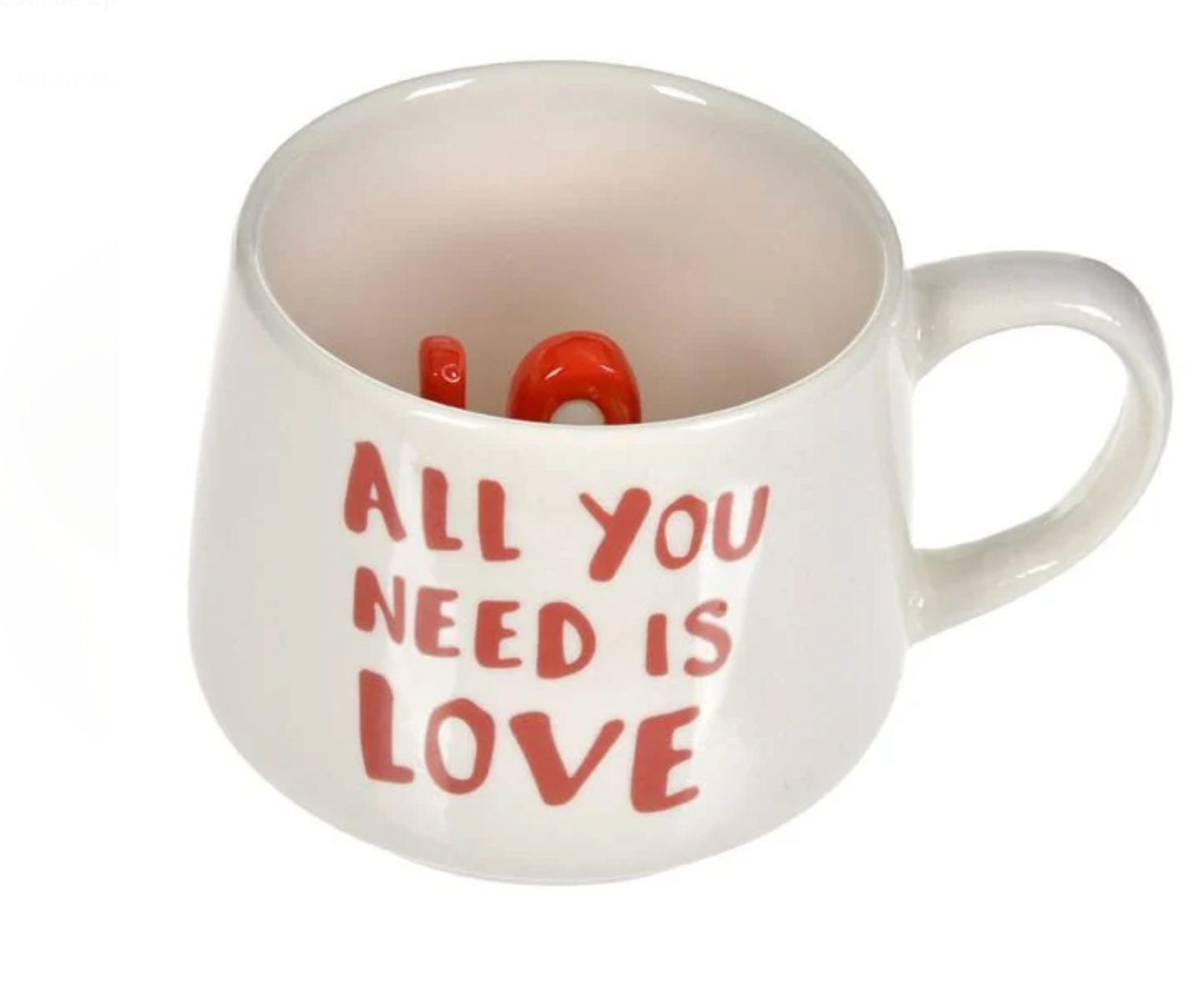 Cana Ceramica cu 3D Love in Interior "All You Need is Love" 370ml