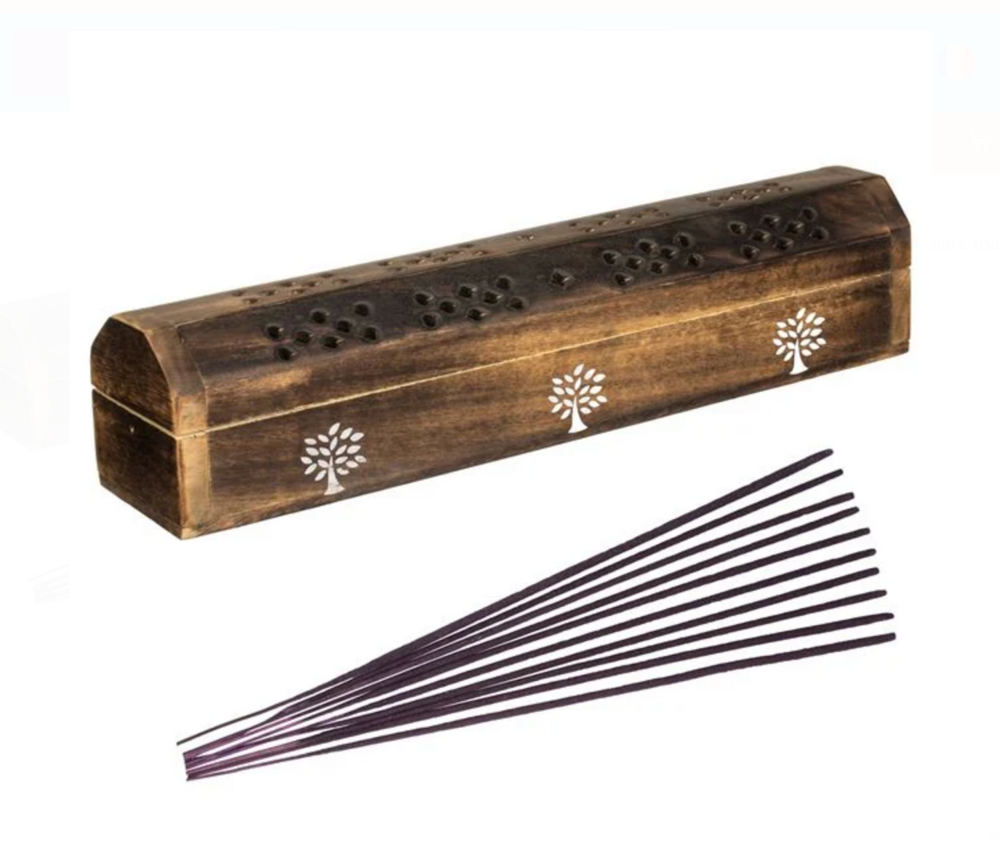 Set Betisoare Parfumate cu Aroma Forest Rain & Suport din Lemn 25cm - 10buc