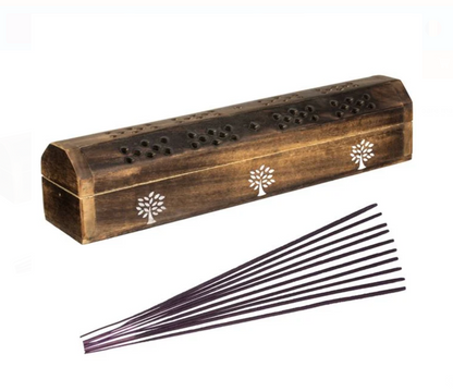 Set Betisoare Parfumate cu Aroma Forest Rain & Suport din Lemn 25cm - 10buc