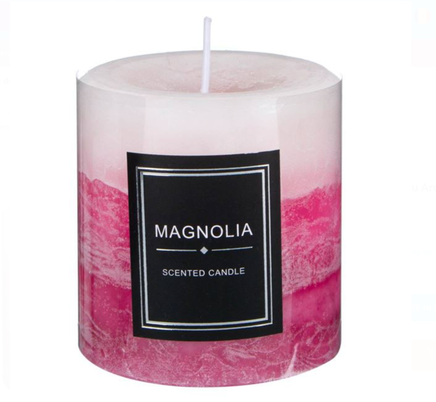 Lumanare Parfumata Roz Fucsia cu Aroma de Magnolie Ø7x7.5cm