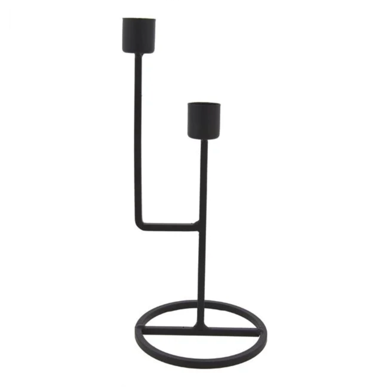 Sfesnic Decorativ Dublu Metalic Negru Ø9.5x23cm