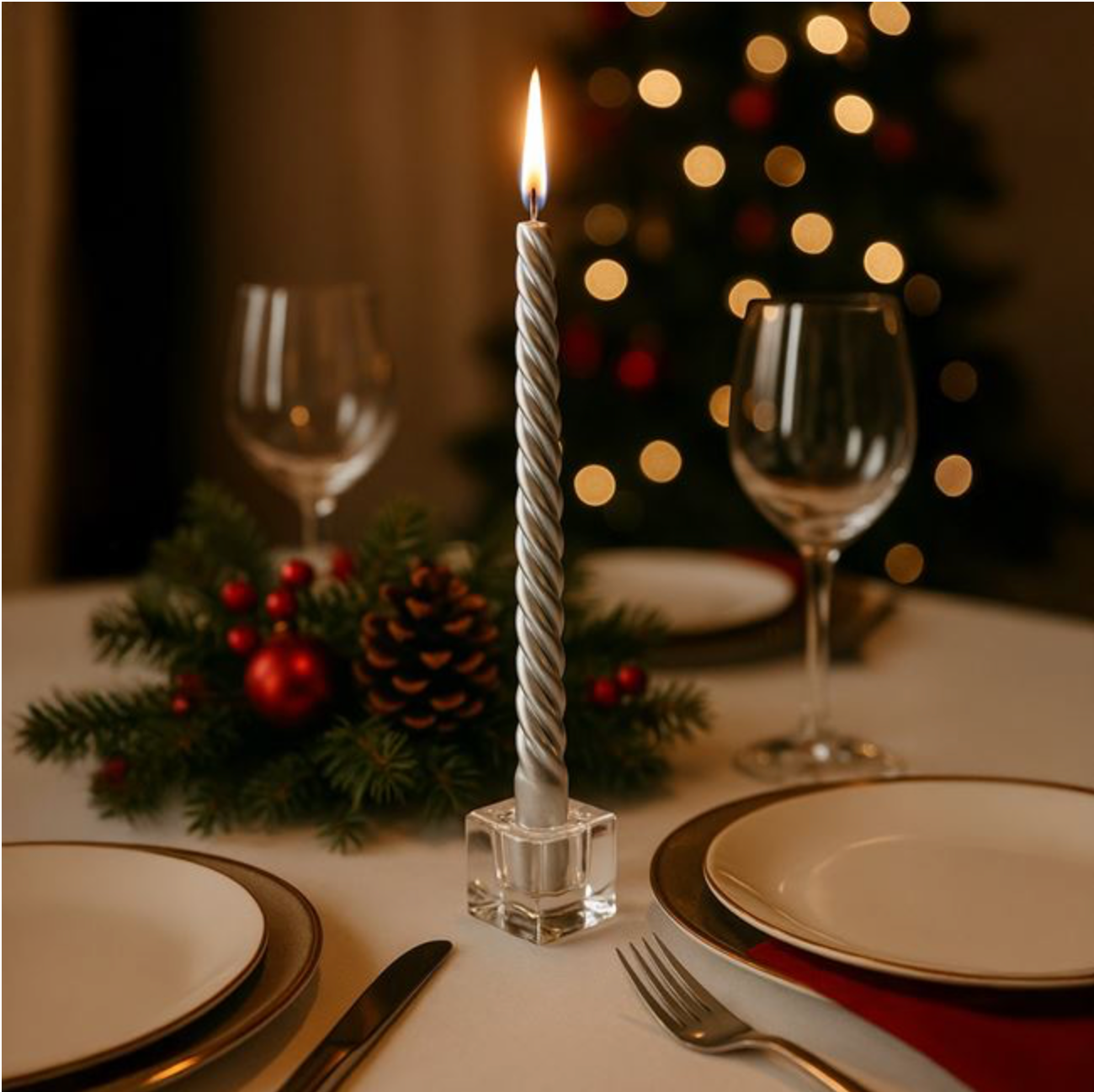 Sfesnic Decorativ din Sticla Cub Transparent 4x4x4cm