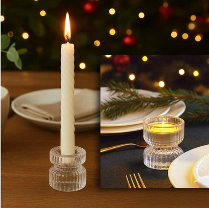 Sfesnic Decorativ din Sticla Transparent cu Utilizare Dubla Ø5x5cm