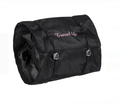 Portfard de Calatorie Negru "Travel Life" 22x5x17cm