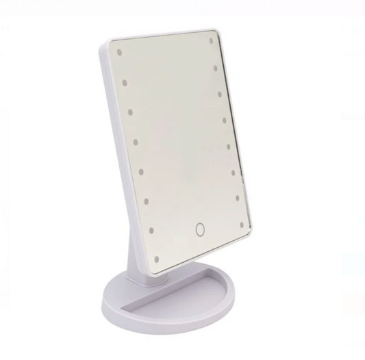 Oglinda Alba cu Suport cu 16 becuri LED