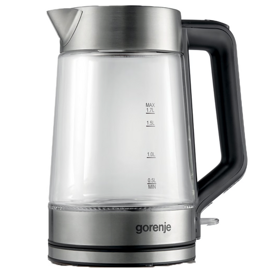 Fierbator apa GORENJE K17GED, 1.7l, 2200W, argintiu-negru