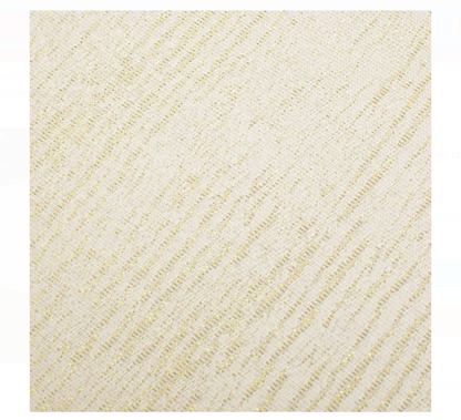 Fata de Masa de Craciun Ecru Dungi cu Fir Auriu 120x120cm