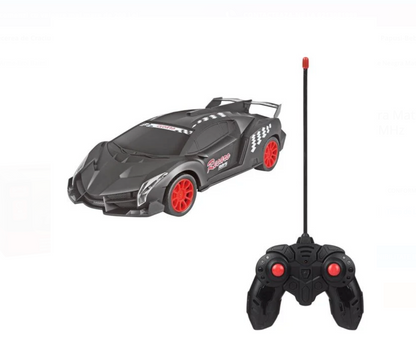 Masina de Curse Neagra Mata cu Lumini & Telecomanda 1:16 / 27MHz