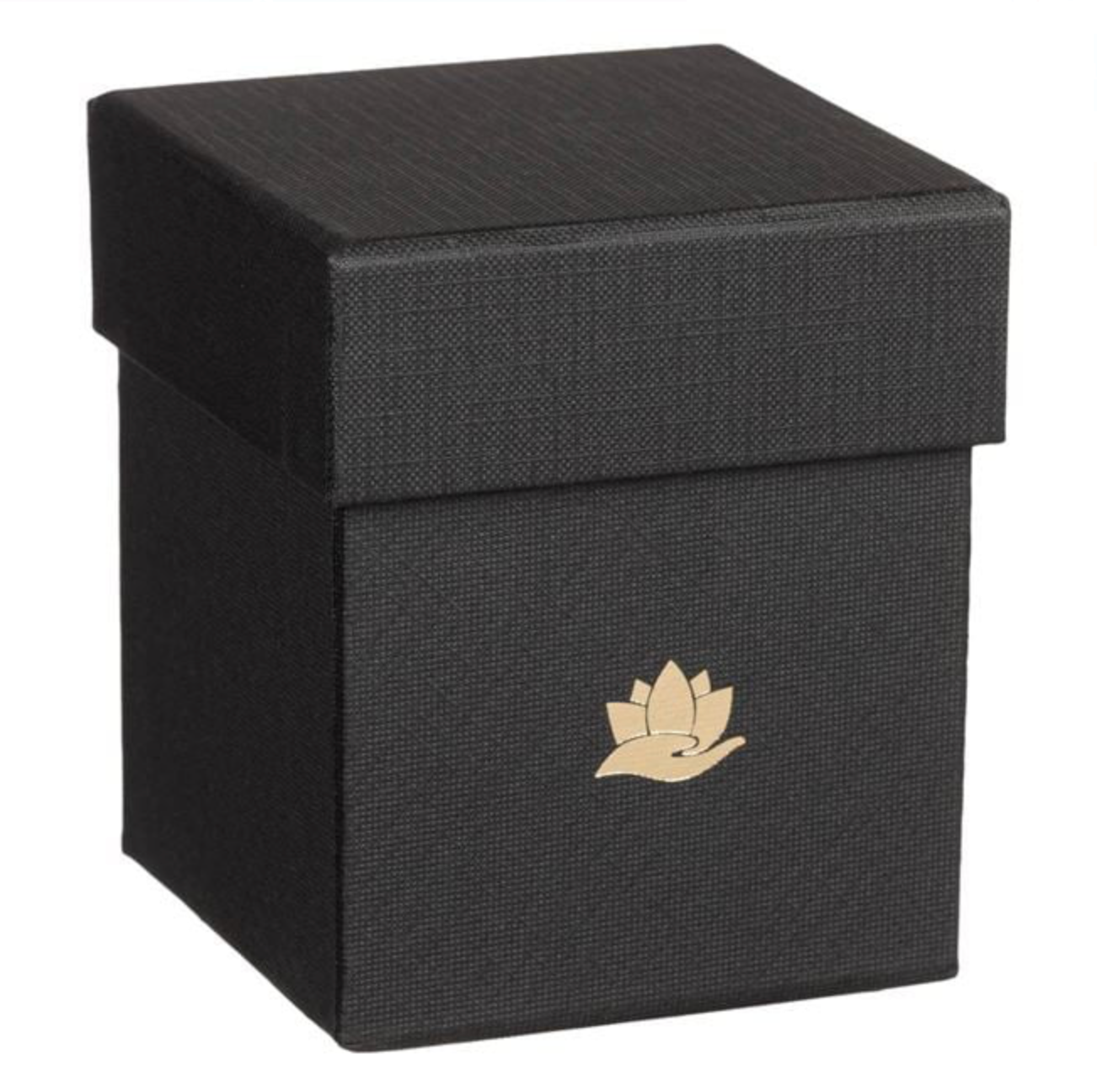 Cutie Decorativa Neagra cu Trandafir Rosu 9x9x10.5cm