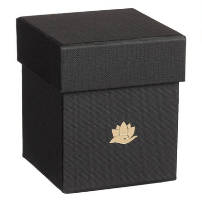 Cutie Decorativa Neagra cu Trandafir Rosu 9x9x10.5cm