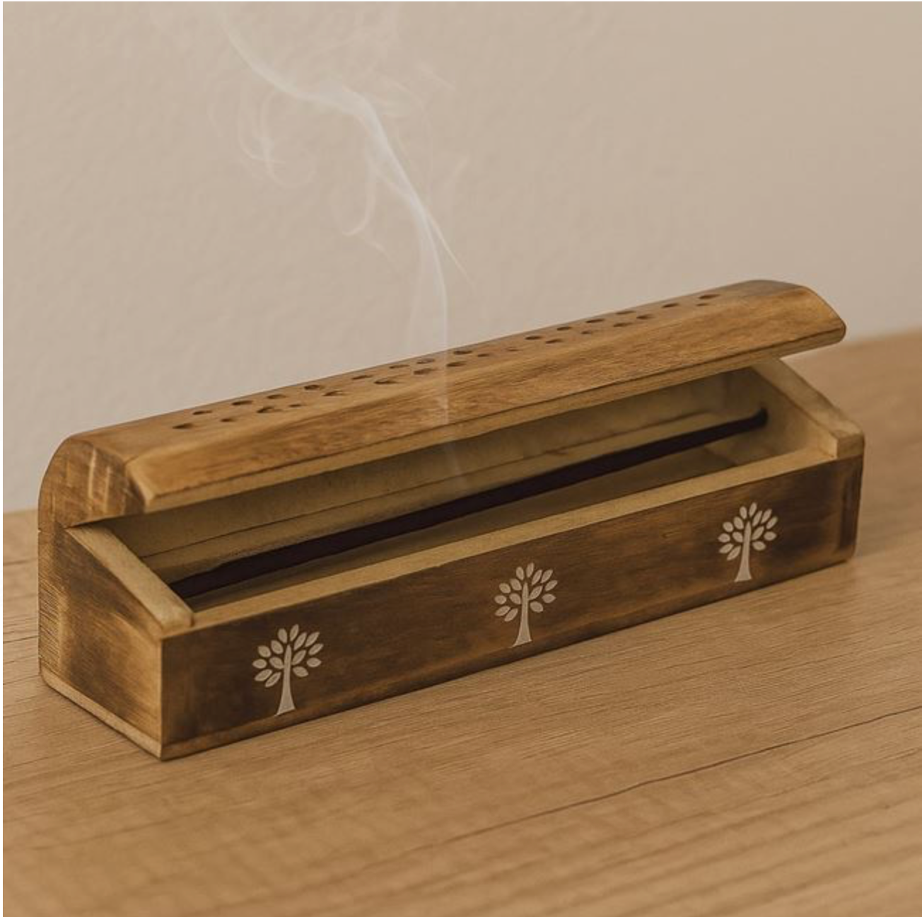 Set Betisoare Parfumate cu Aroma Forest Rain & Suport din Lemn 25cm - 10buc