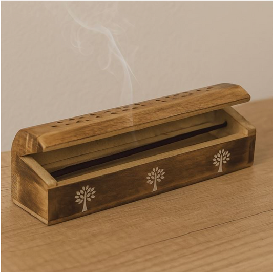 Set Betisoare Parfumate cu Aroma Forest Rain & Suport din Lemn 25cm - 10buc