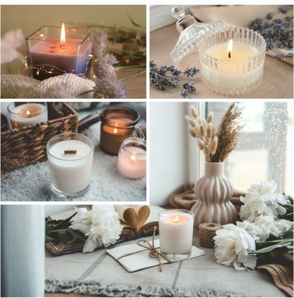 Kit Lumanari in Borcanele din Sticla cu Aroma de Vanilie