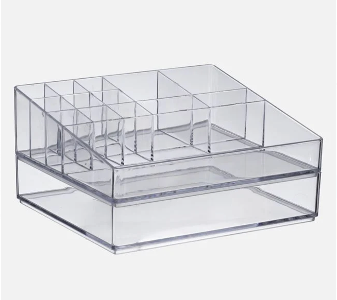 Suport pentru Cosmetice cu 2 Niveluri & 15 Compartimente 24x20x12,5cm
