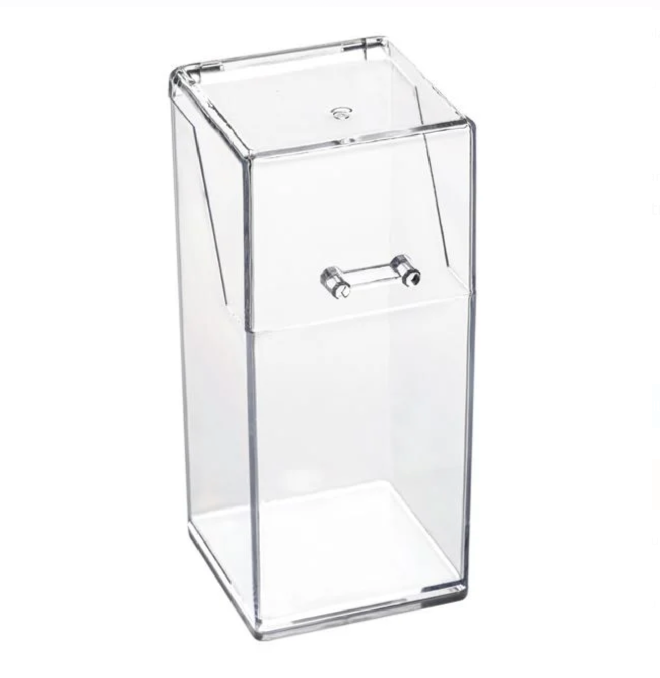 Suport Acrilic Transparent pentru Pensule cu Capac 9x9x21.5cm