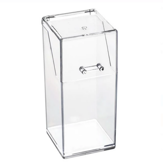 Suport Acrilic Transparent pentru Pensule cu Capac 9x9x21.5cm
