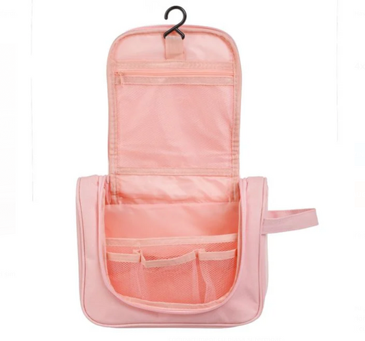 Portfard Roz cu Maner "Have a good trip" 24x9x19cm