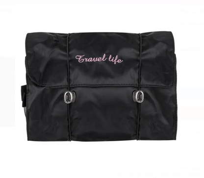 Portfard de Calatorie Negru "Travel Life" 22x5x17cm