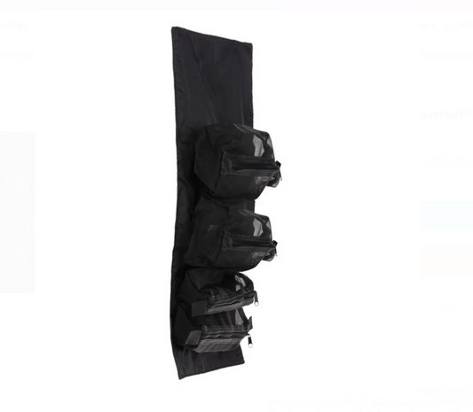 Portfard de Calatorie Negru "Travel Life" 22x5x17cm