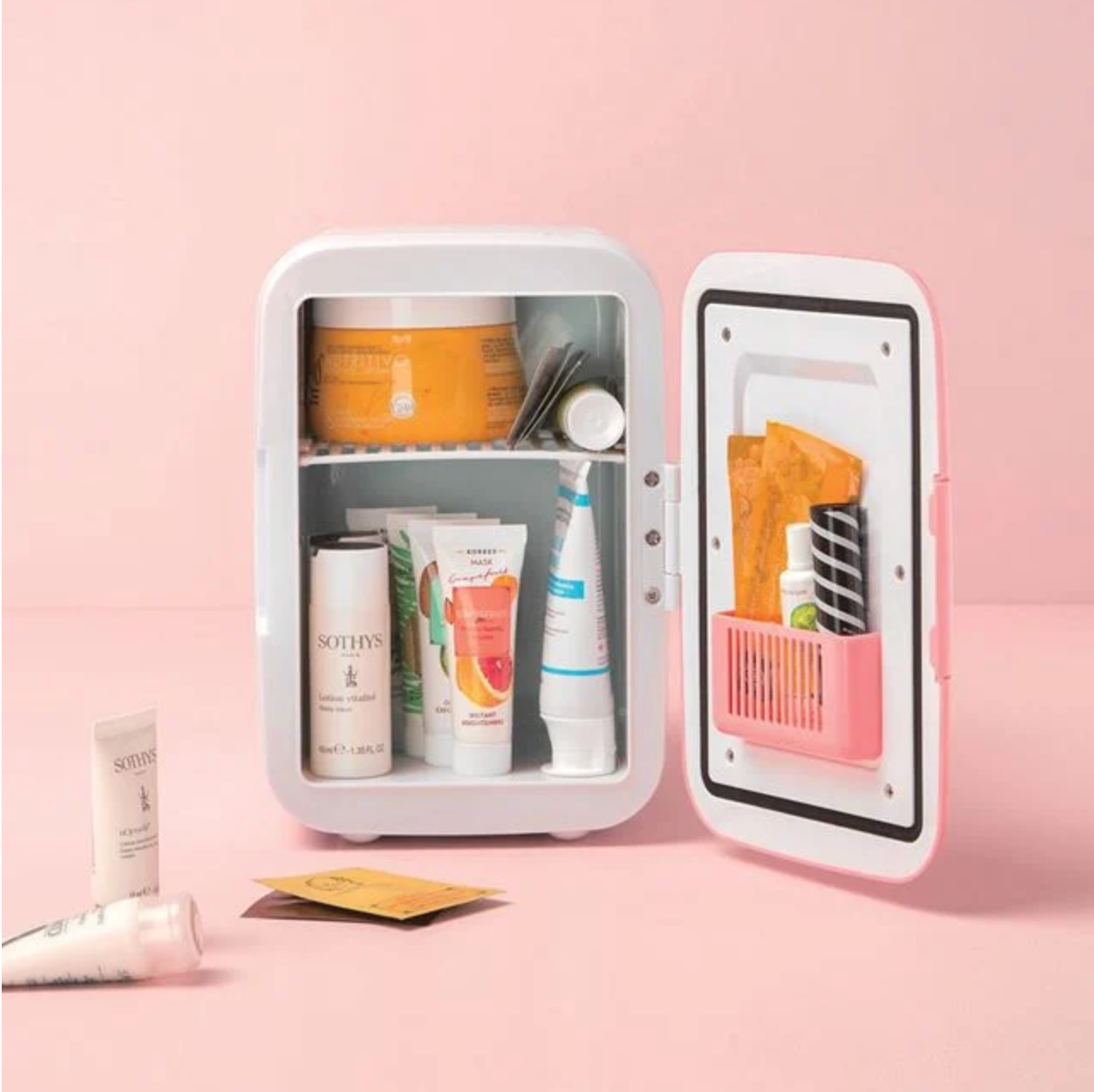 Mini Frigider cu Oglinda & LED pentru Cosmetice 23,5x14x13cm - 4L