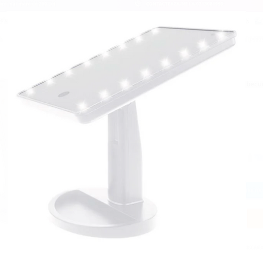 Oglinda Alba cu Suport cu 16 becuri LED