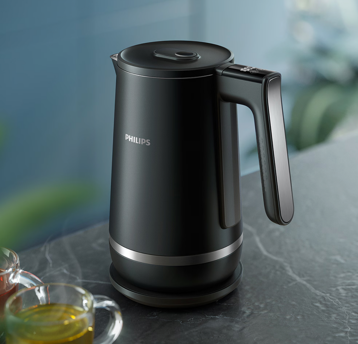 Fierbator apa PHILIPS Seria 7000 HD9396/90, 1.7l, 2200W, negru-argintiu