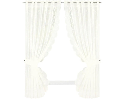 Perdea bucătărie Meran crem 160x90 cm, set 2 buc.