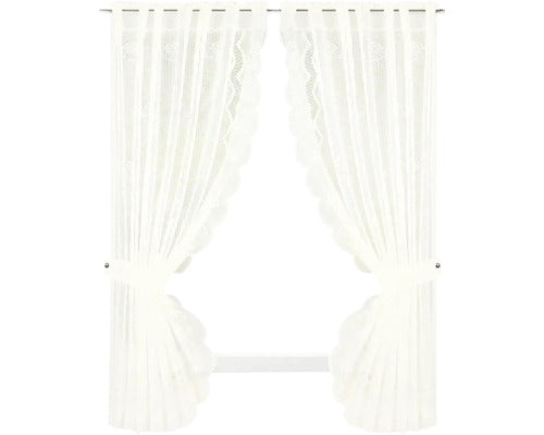 Perdea bucătărie Meran crem 160x90 cm, set 2 buc.
