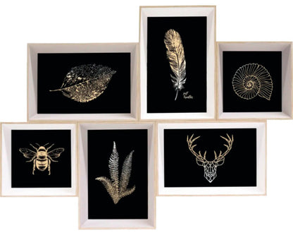 Ramă foto multiplă The Wall Leano colaj 6 poze, natur/alb 33x43 cm