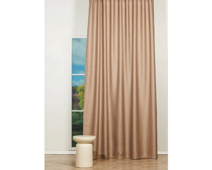 Draperie cu inele Solevito Amadeo maro 140x260 cm