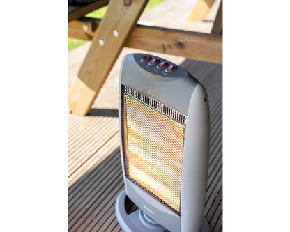 Încălzitor cu infraroșu Eurom Safe T Shine Compact 1200 W, 3 trepte de putere, oscilant, protecție supraîncălzire