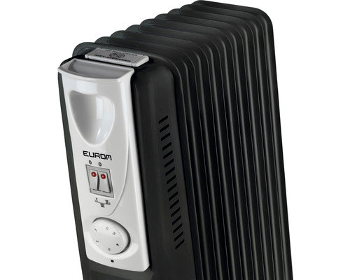 Calorifer electric Eurom 2000 W, 7 elemenți, negru