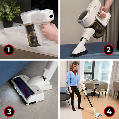 Aspirator vertical MYRIA MY4541, 0.6l, 25.9V, autonomie max 40 min, alb-argintiu