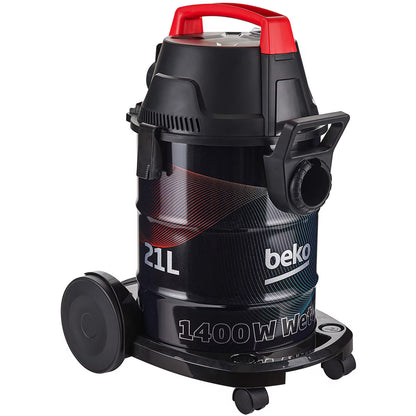 Aspirator multifunctional BEKO VCW41314WI, 21l, 1700W, 88db, negru-rosu