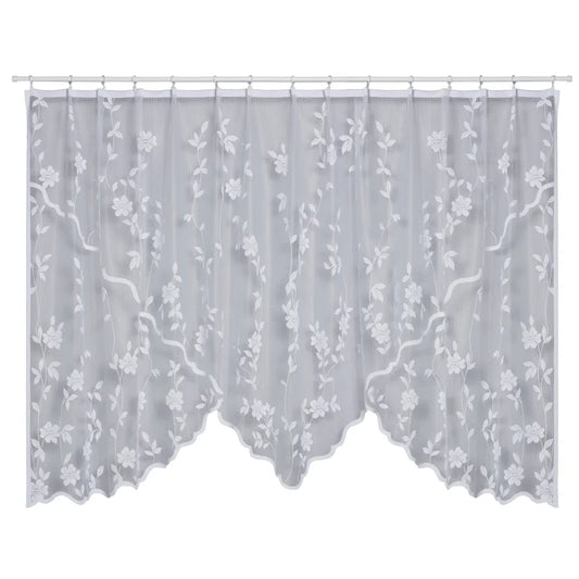 Perdea 300 x 150 cm, Gosia, cu broderie, alb