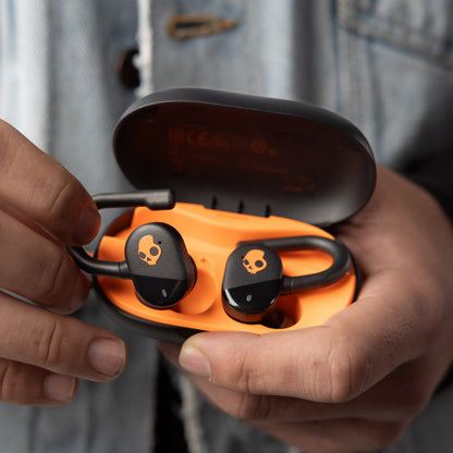 Casti SKULLCANDY Push Play Active S2PPW-S749, True Wireless, Bluetooth, In-Ear, Microfon, Black/Orange
