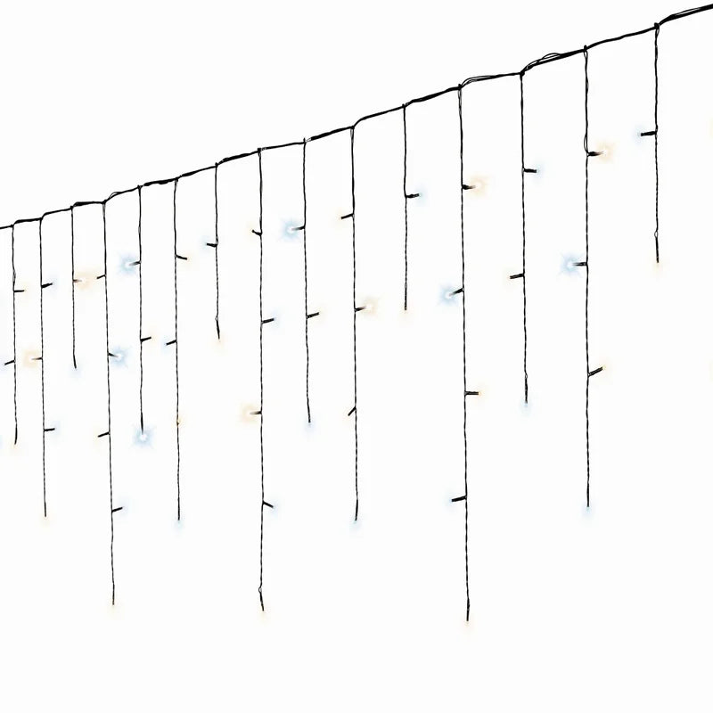 Instalatie de Craciun, tip turturi, cu 175 LED-uri, lungime 7.5 m, lumina alb cald