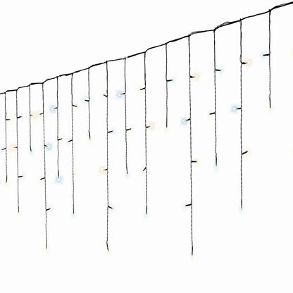 Instalatie de Craciun, tip turturi, cu 175 LED-uri, lungime 7.5 m, lumina alb cald