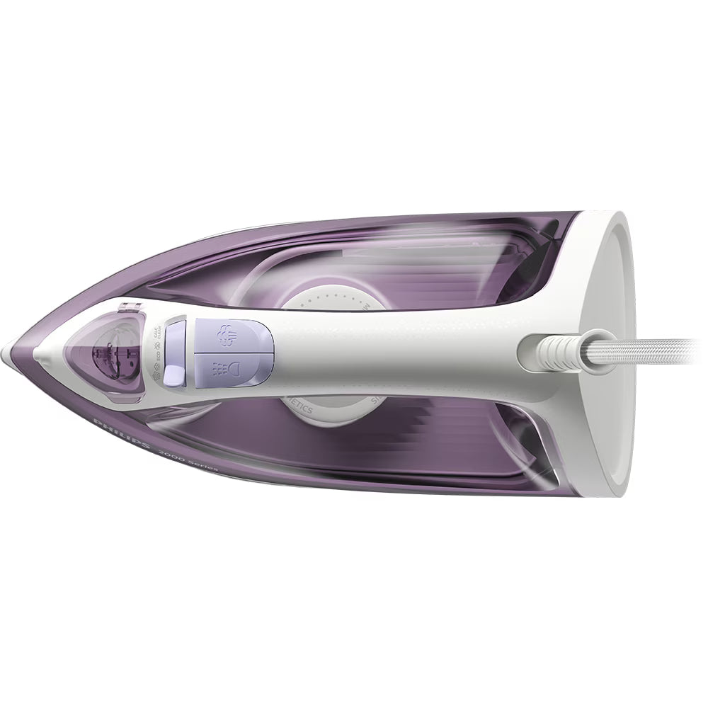 Fier de calcat PHILIPS Seria 2000 DST2020/30, 2000W, 110g/min, 250ml, talpa ceramica, mov-alb