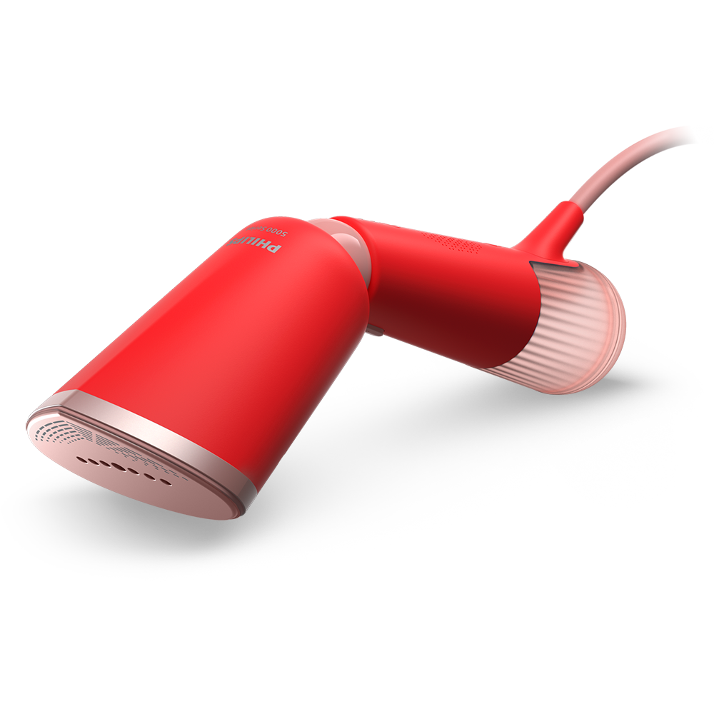 Aparat de calcat vertical PHILIPS Seria 5000 STH5020/40, 1400W, 24g/min, 120ml, rosu-roz