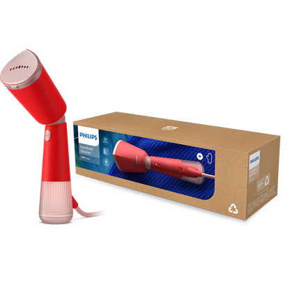 Aparat de calcat vertical PHILIPS Seria 5000 STH5020/40, 1400W, 24g/min, 120ml, rosu-roz