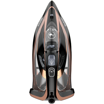 Fier de calcat TEFAL Ultimate Pure FV9845E0, 3000W, 260g/min, 350ml, talpa Durilium AirGlide, maro-negru