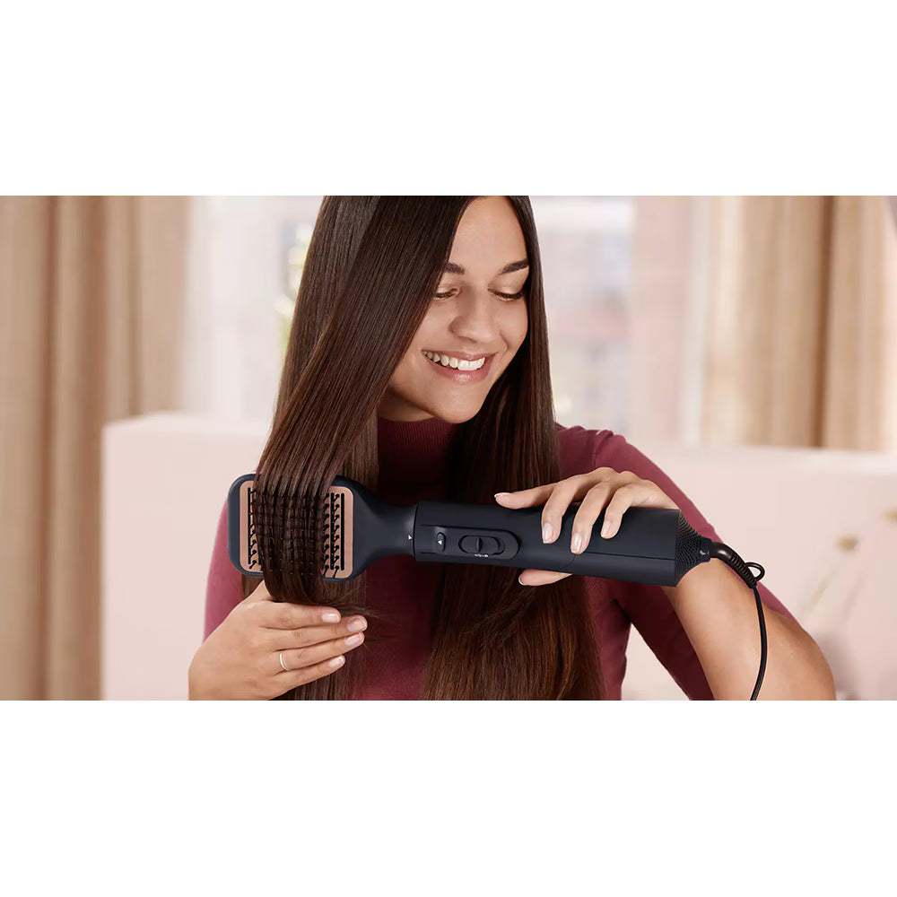 Perie cu aer PHILIPS Series 5000 BHA530/00, 1000W, 3 trepte de temperatura, invelis Ceramic, negru