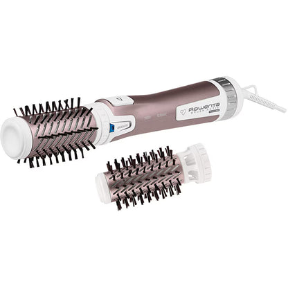 Perie rotativa ROWENTA Brush Activ Premium Care CF9540F0, 1000W, 2 viteze, 2 trepte temperatura, Invelis Keratina, alb-roz prafuit